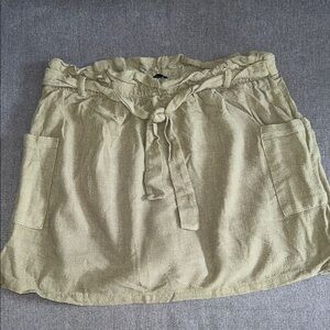 Light Olive Tie-Waist Women’s Skirt